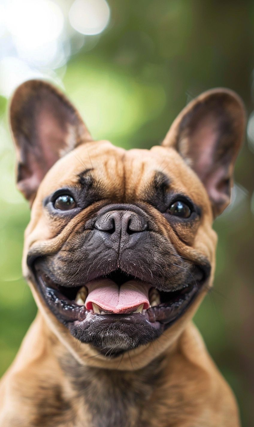 French Bulldog with a quirky, adorable smile