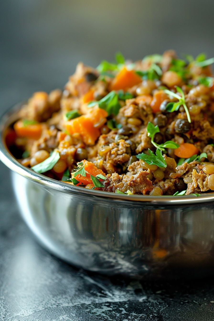 Homemade Dog Meals Beef and Lentil Meatloaf