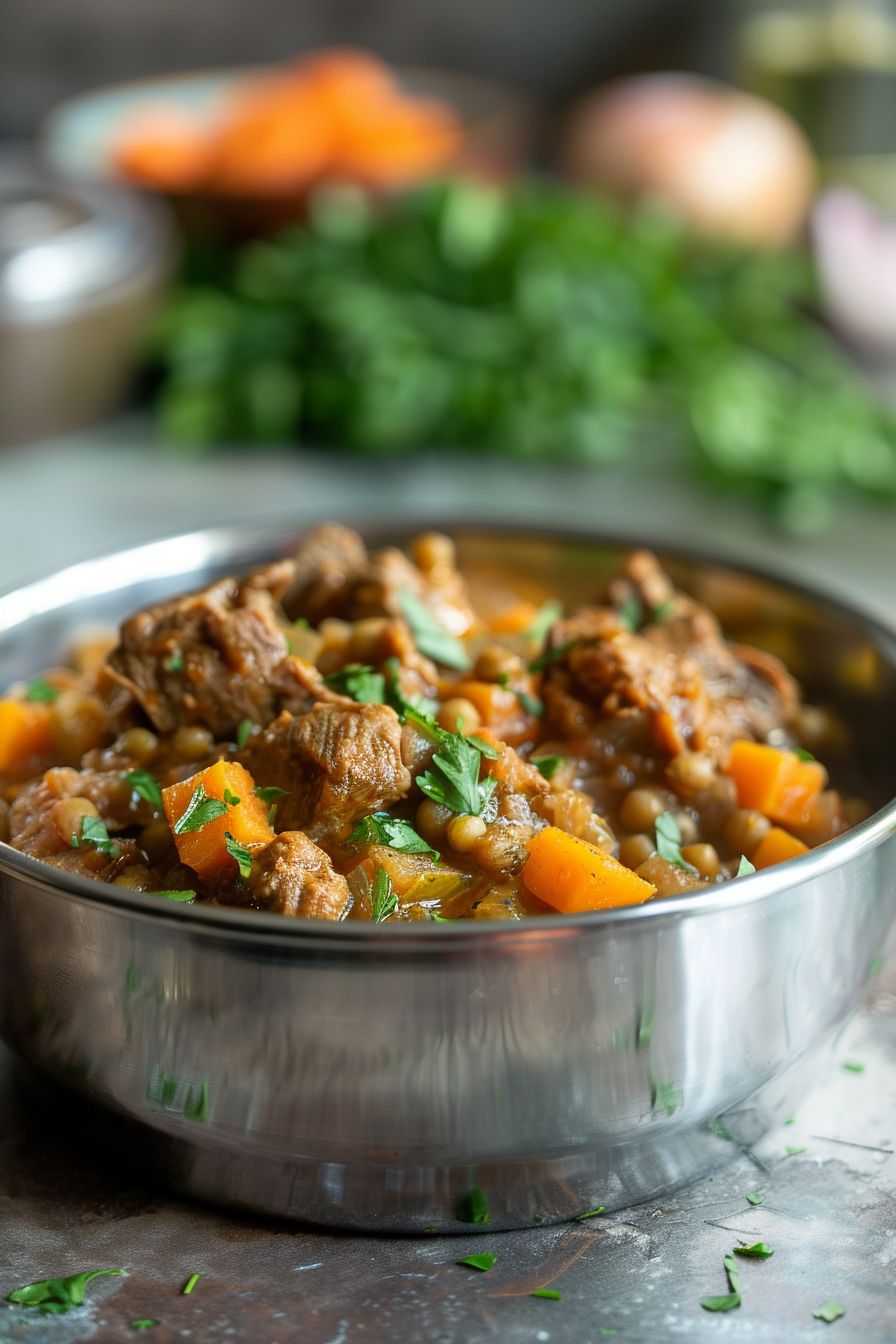 Homemade Dog Meals Lamb and Lentil Stew