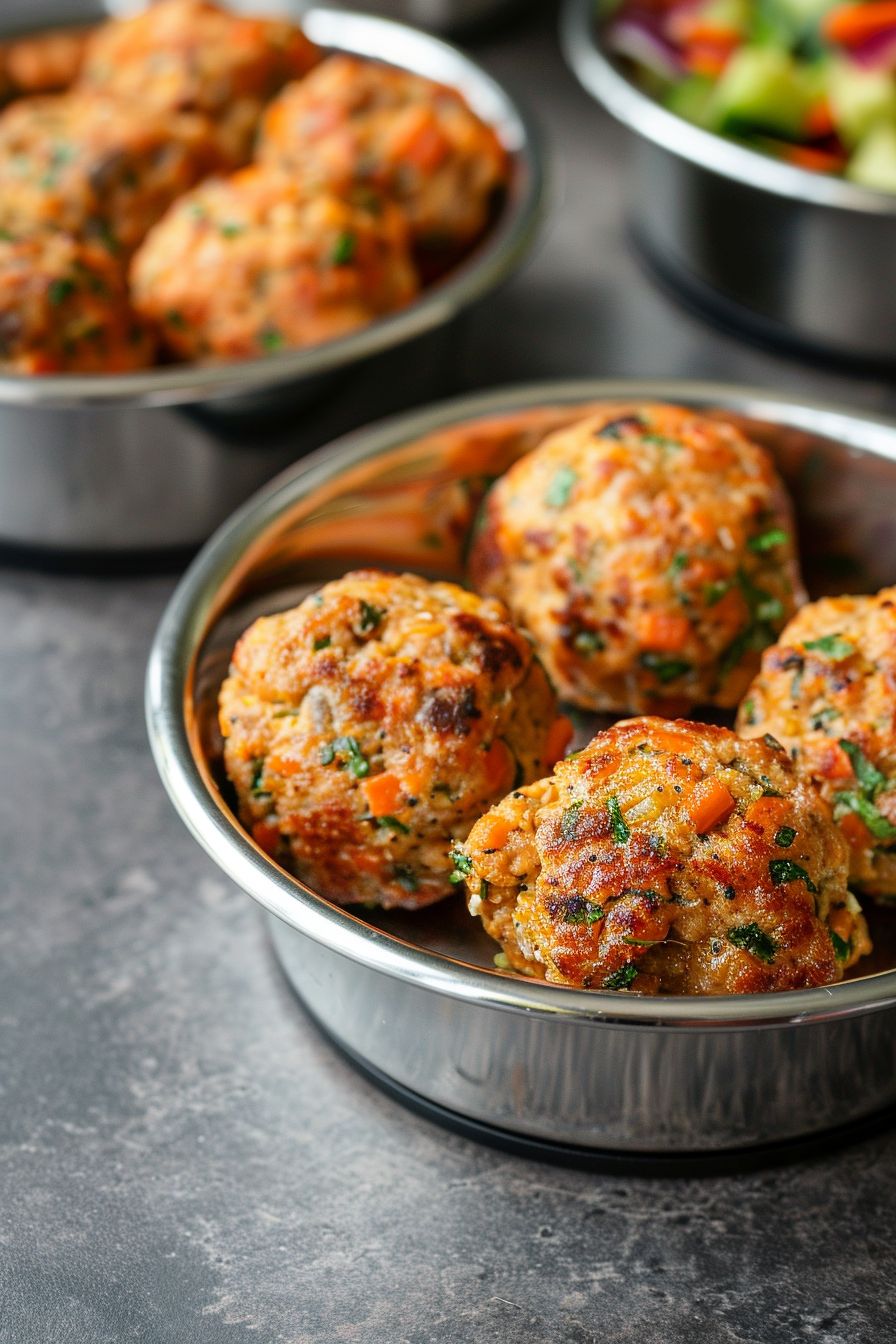 Homemade Dog Meals Salmon and Pumpkin Patties