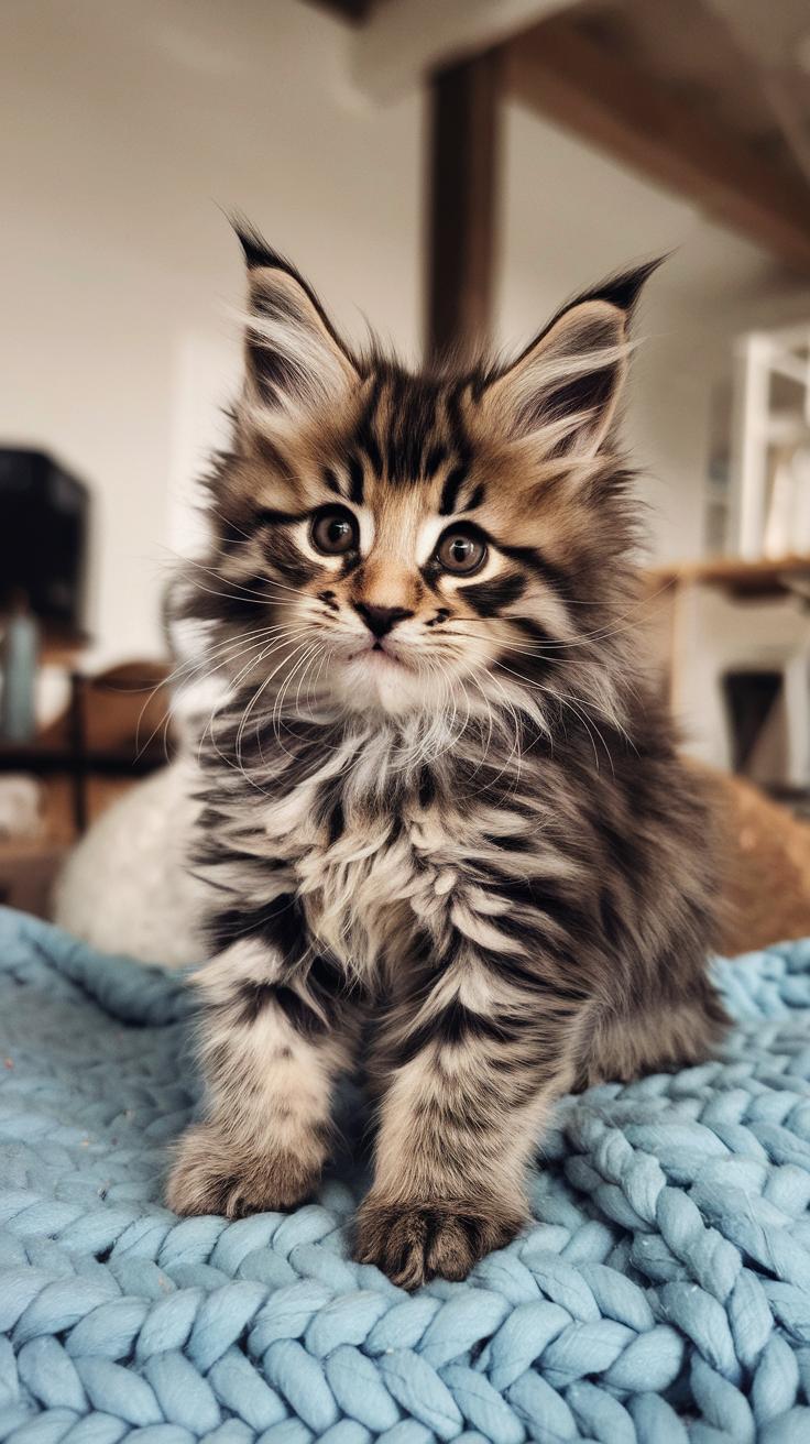 cute cats Maine Coon.