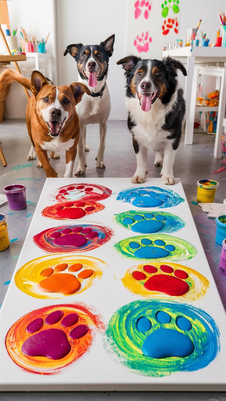 cute dog pictures artistic paw prints