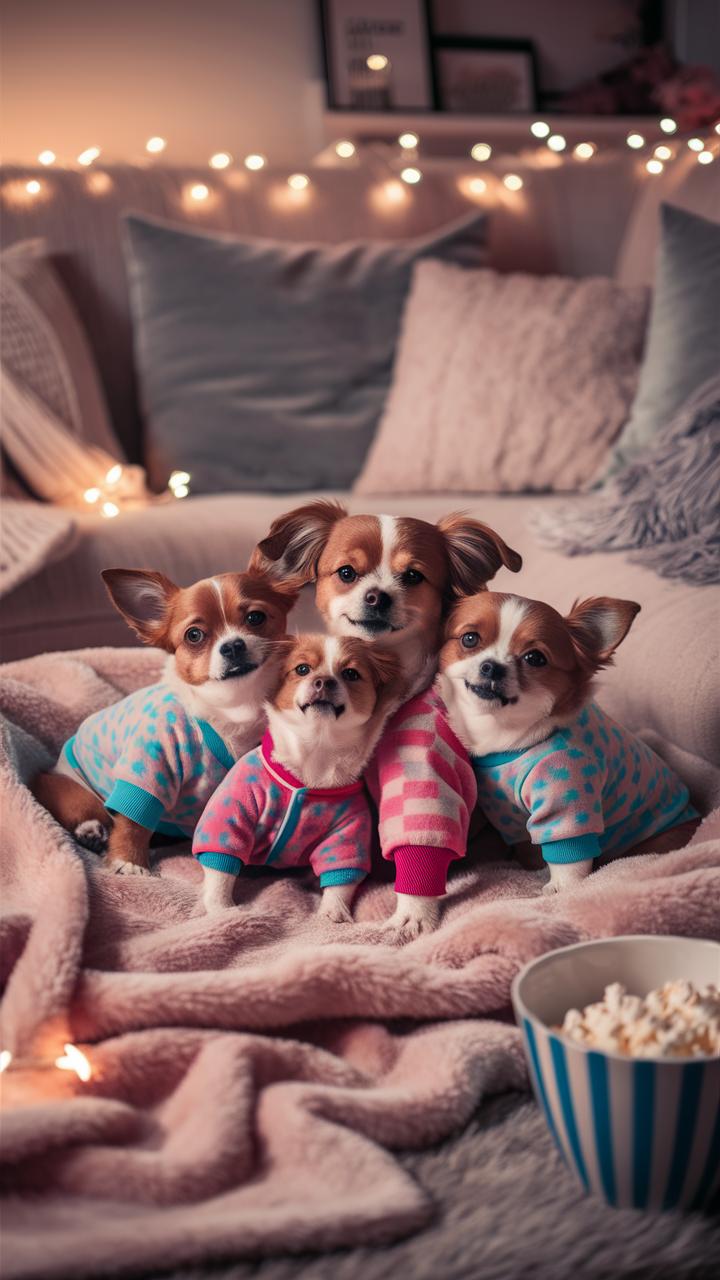 cute dog pictures paw some pajama party