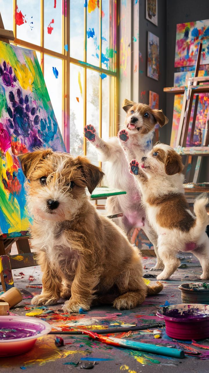 cute puppies puppy artist studio