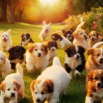 cute puppies puppy playdate in the park