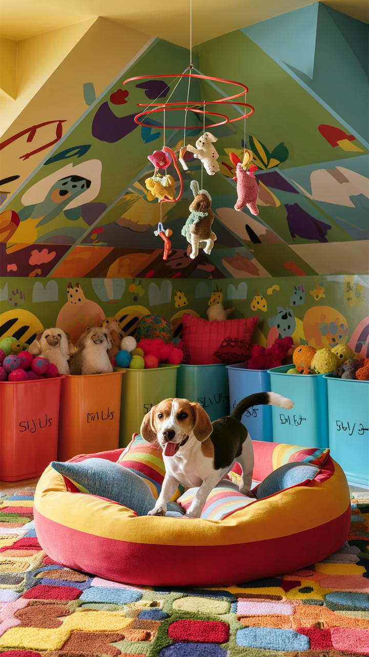 dog bedroom ideas colorful playroom