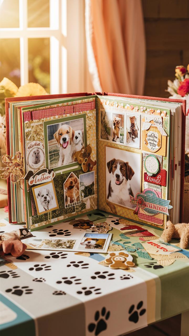 dog crafts paw some scrapbook