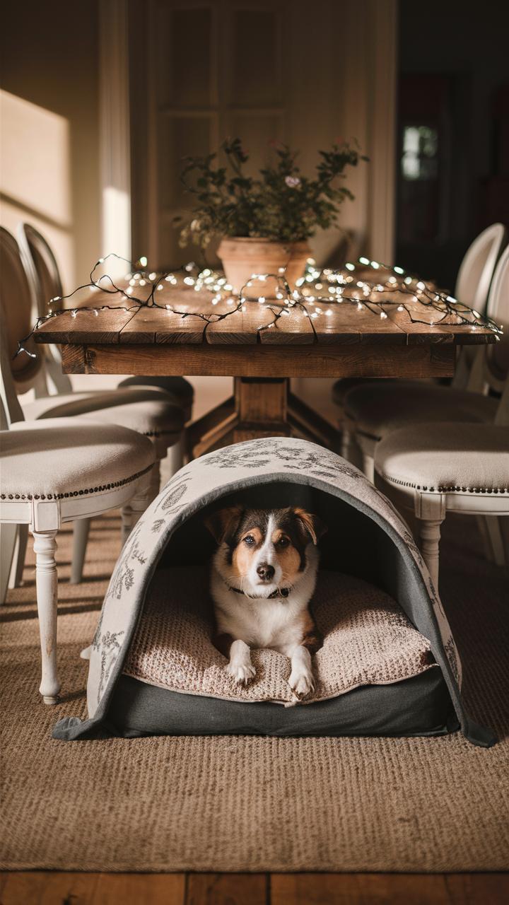 dog nook ideas under table retreat