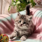 cute baby cats Cute kitten with fluffy tail