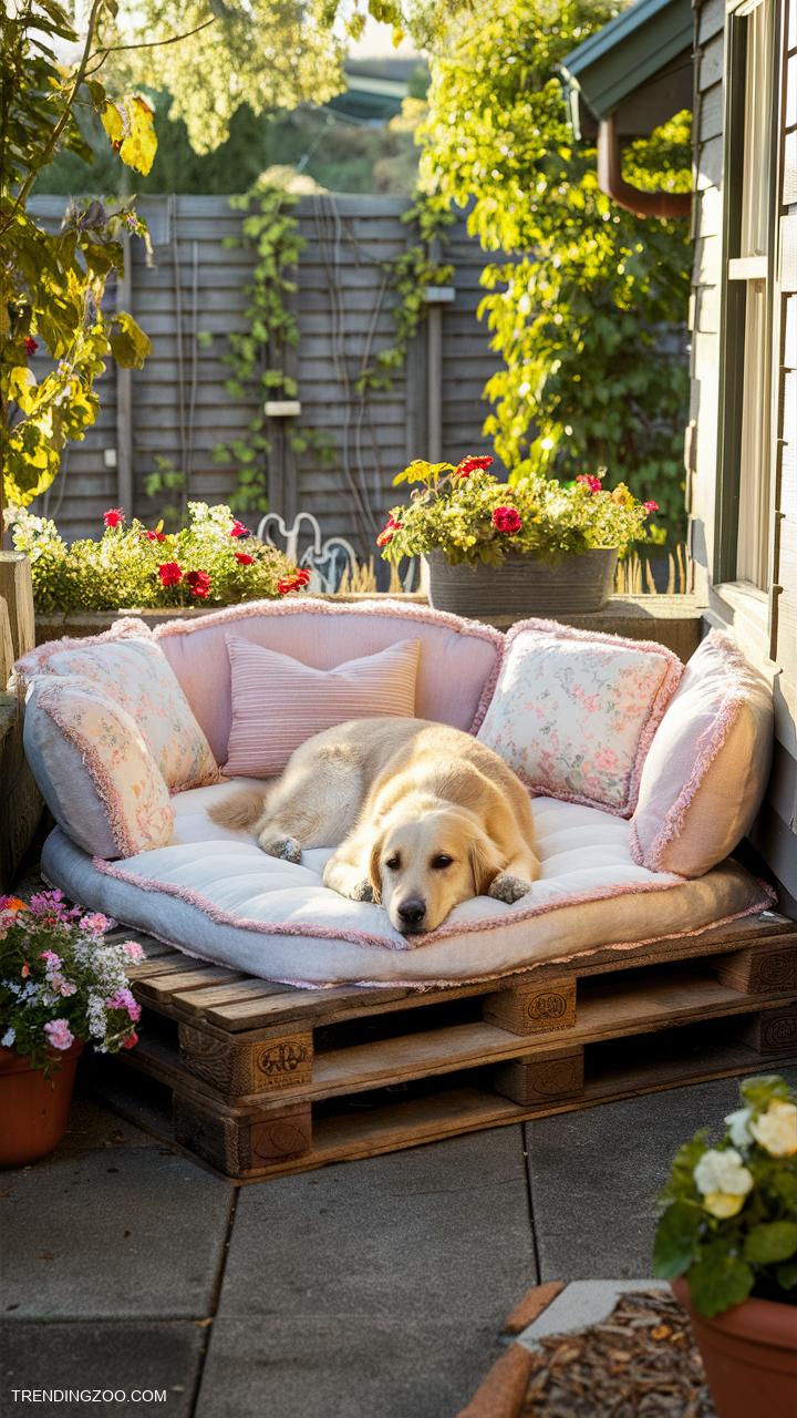 dog bed ideas DIY Elevated Pallet Dog Bed