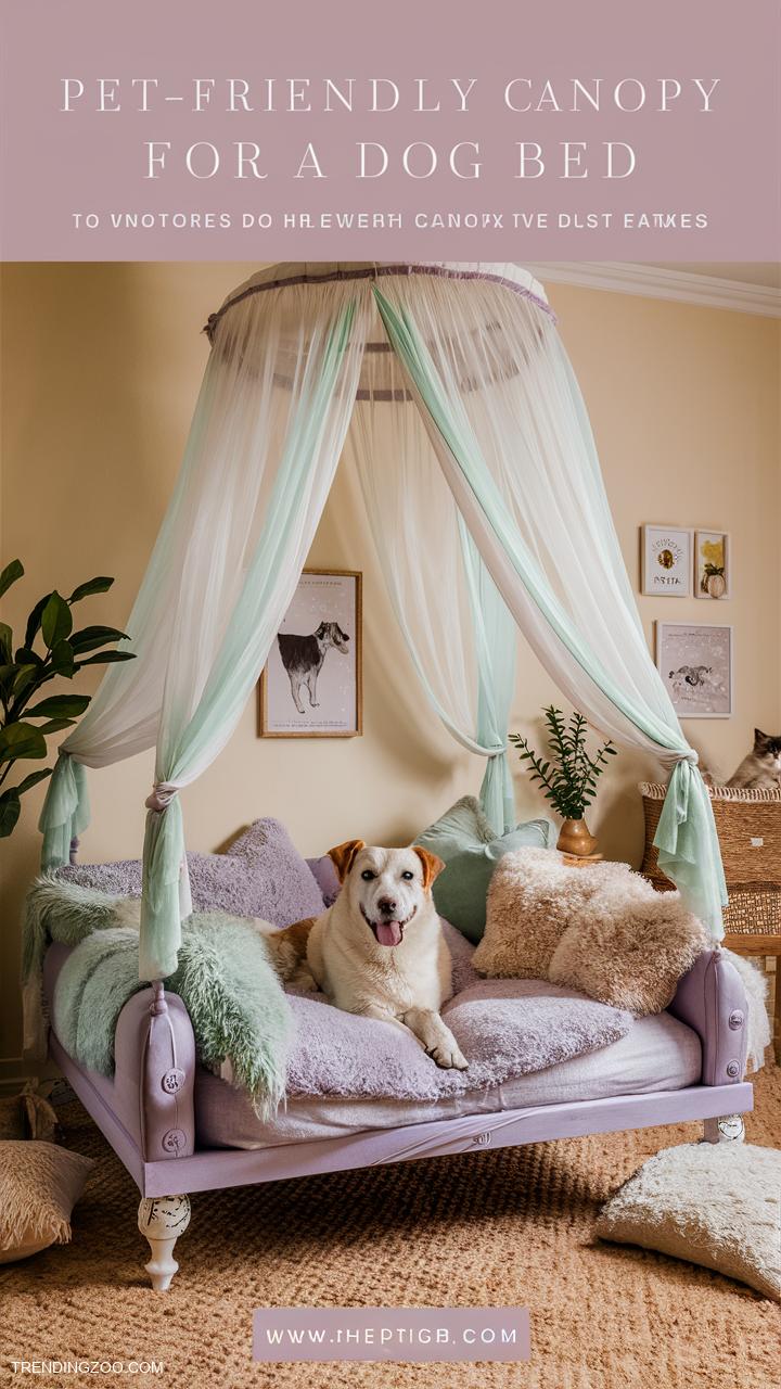 dog bed ideas Pet Friendly Canopy Bed Design