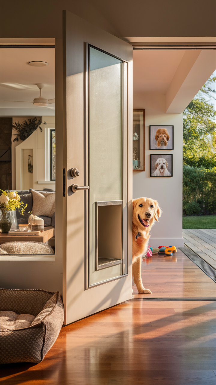 dog door ideas Invisible fence integrated door option