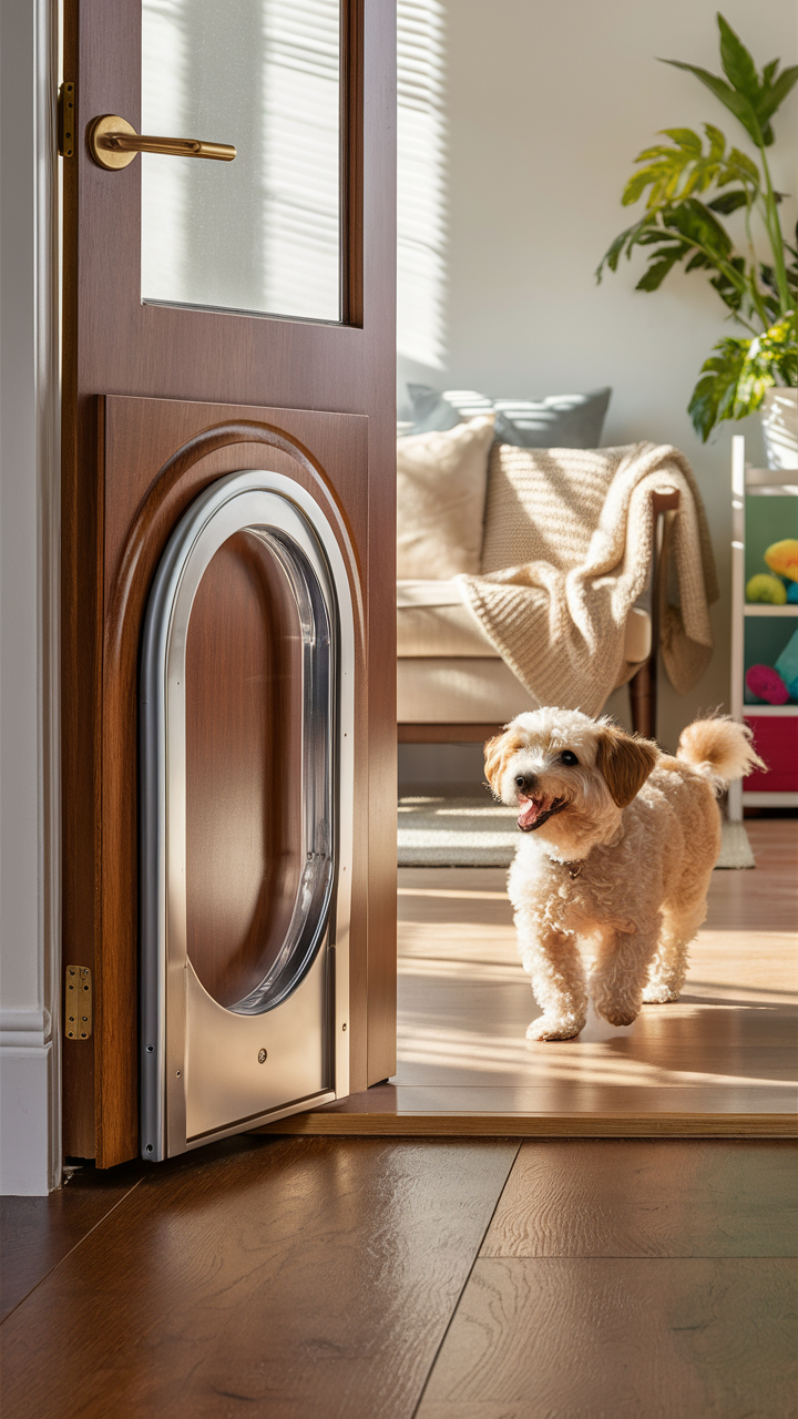 dog door ideas Magnetic flap for automatic closure