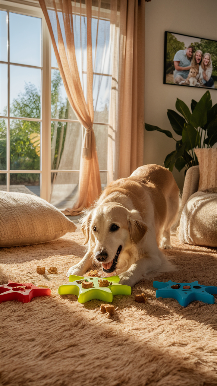 dog enrichment ideas Hide treats in puzzle toys