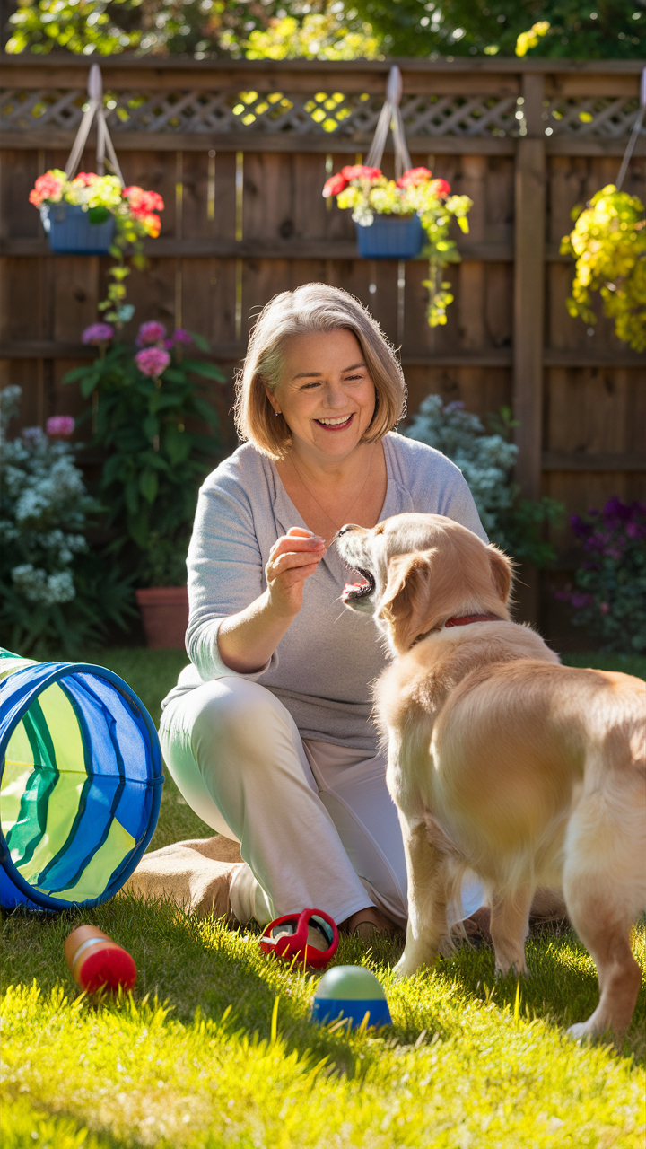 dog enrichment ideas Teach them a new trick weekly