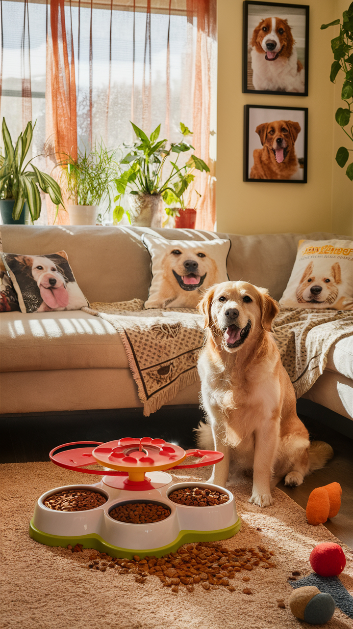 dog enrichment ideas Use interactive dog feeding bowls