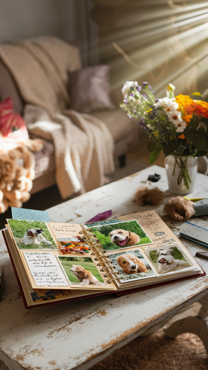 dog memorial ideas Create a scrapbook of their adventures