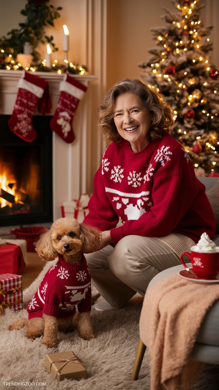 dog sweater ideas Matching owner dog holiday sweater sets