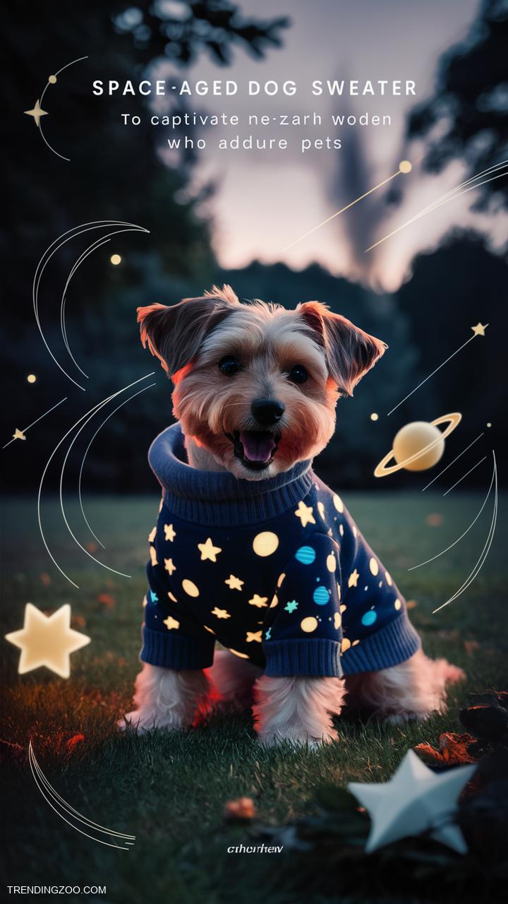 dog sweater ideas Space themed with glow in the dark stars