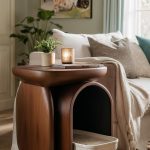 hidden cat litter box ideas Stylish side table with secret litter compartment