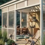 outside cat enclosure Retractable screen porch for seasonal use