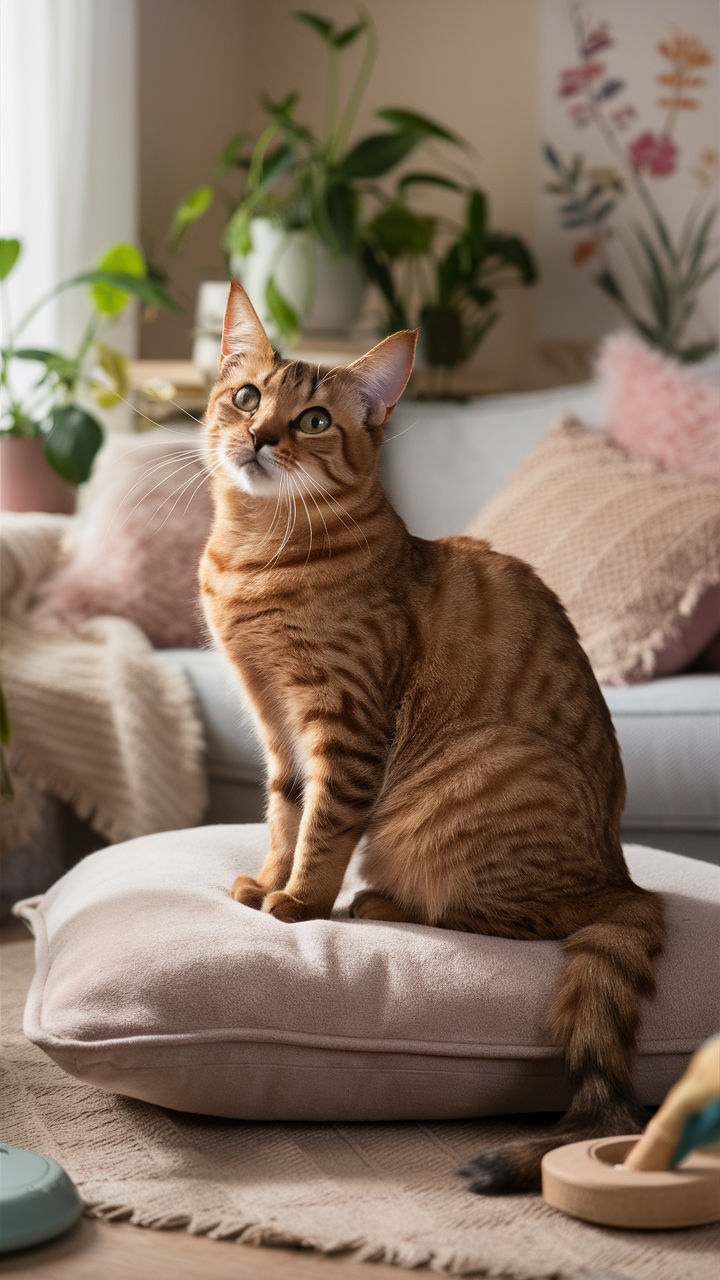 pretty cats Abyssinian with ticked coat pattern