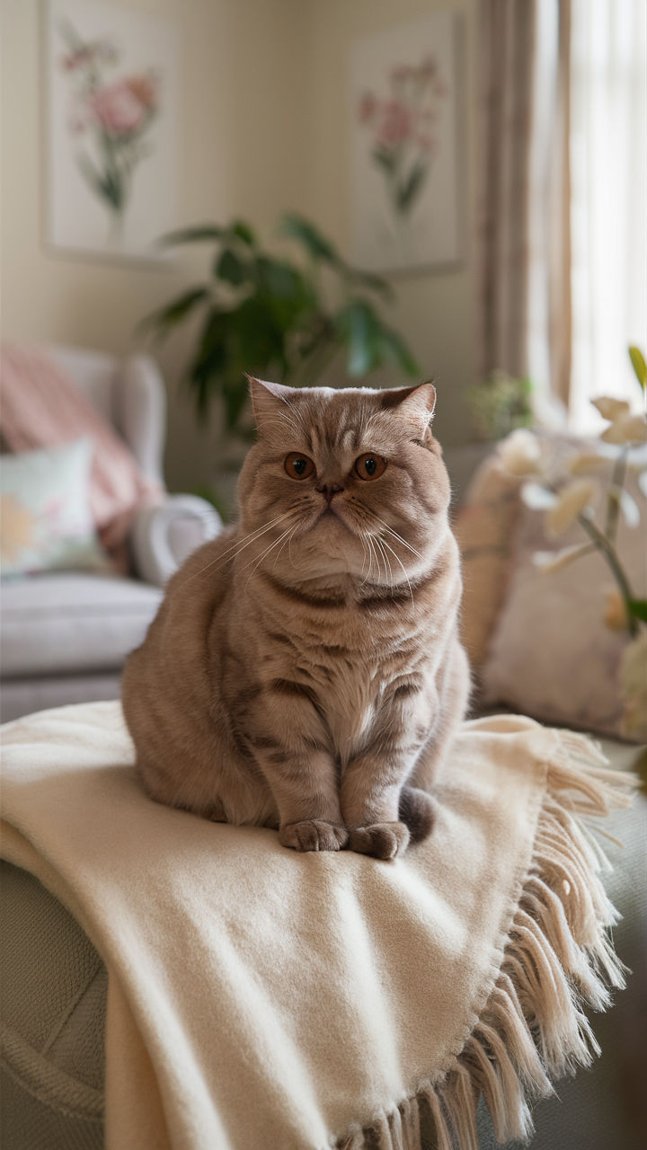 pretty cats British Shorthair with plush coat