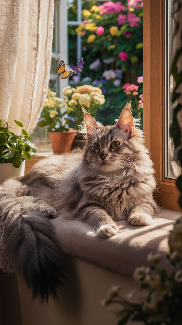 pretty cats Norwegian Forest with tufted ears