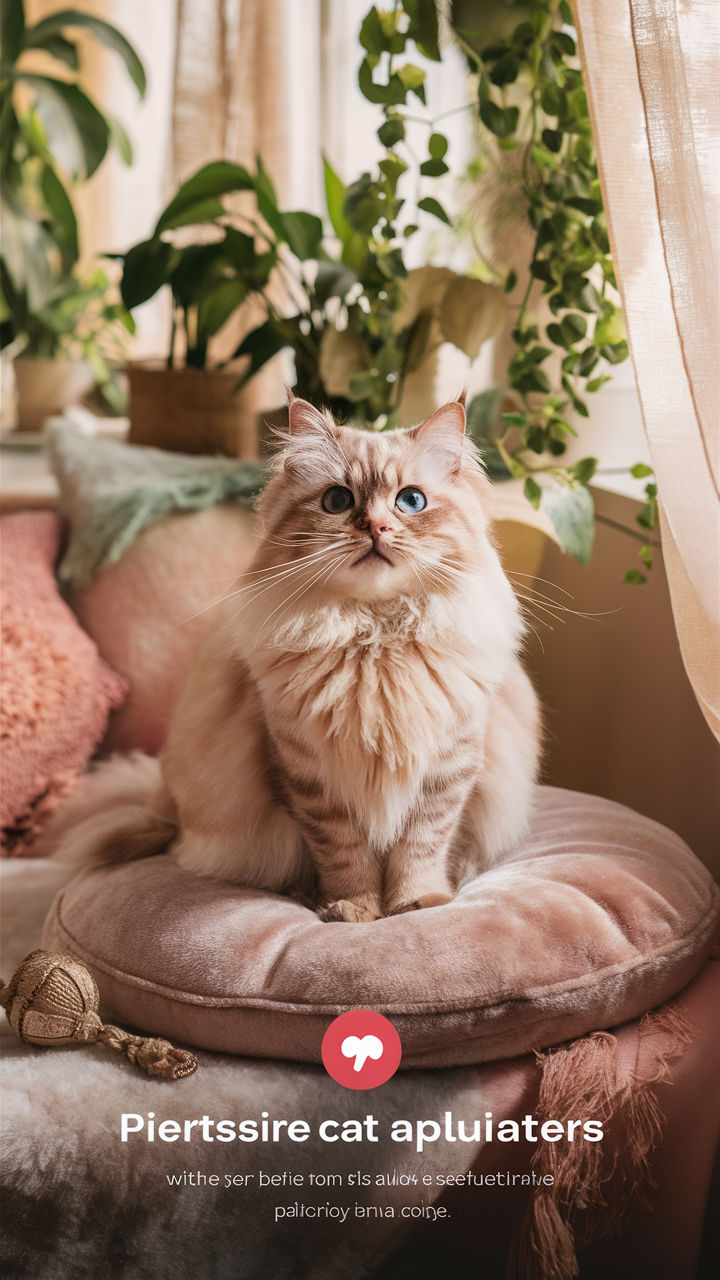 pretty cats Persian with long luxurious coat