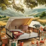 dog beds for humans Portable outdoor bed for camping adventures
