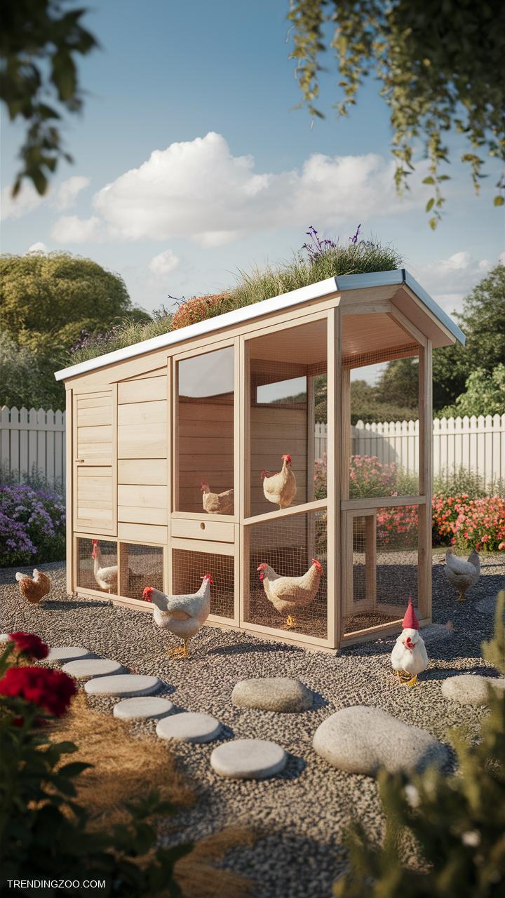 Chicken coop ideas Modern coop with sleek minimalist aesthetics
