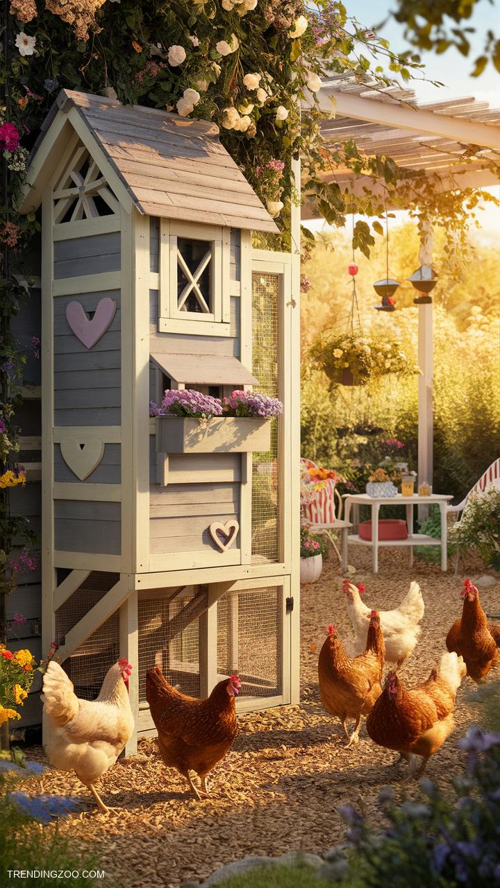 Chicken coop ideas Vertical coop design for small backyards