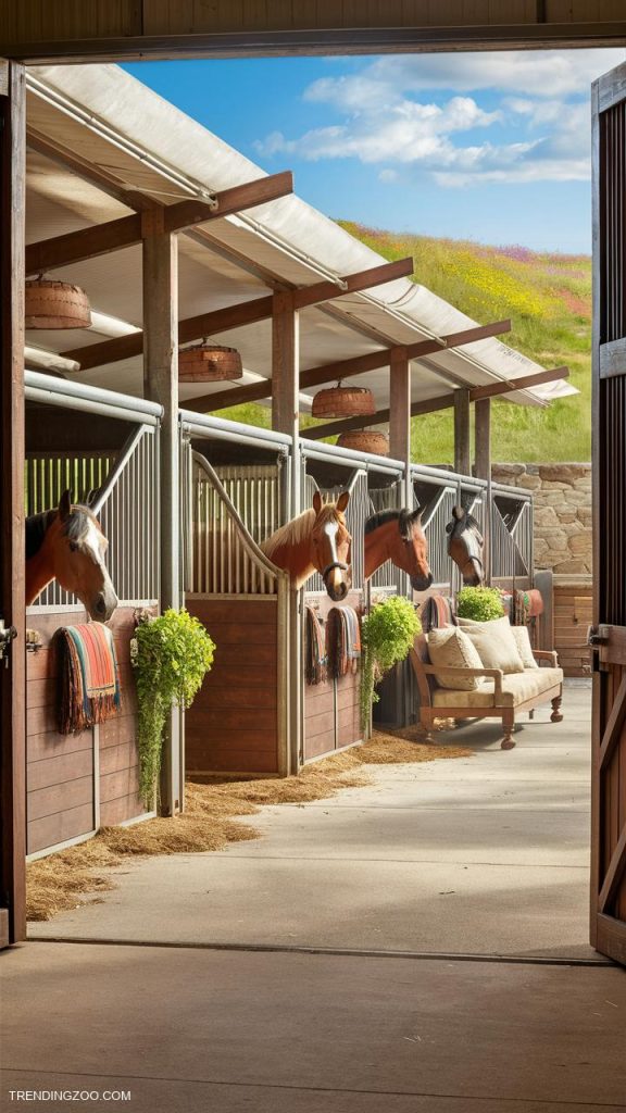 Horse barn ideas Open air ventilation for comfort