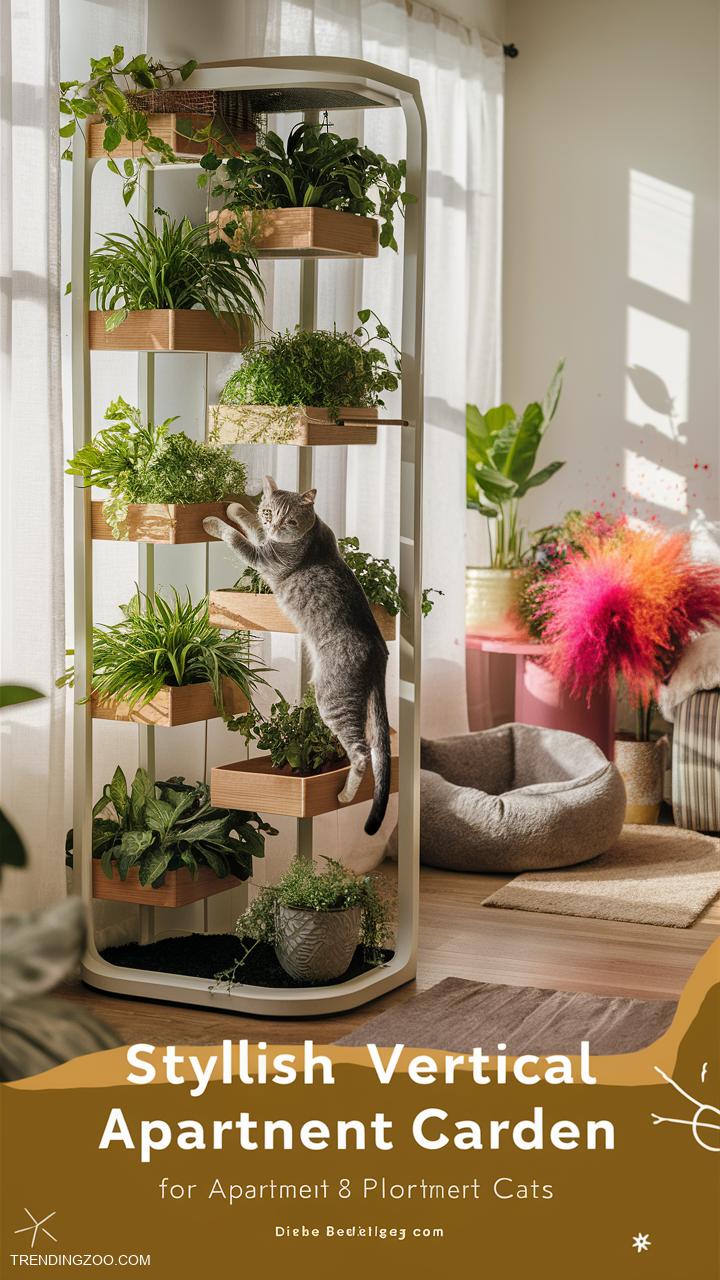 apartment cat ideas Vertical cat gardens for climbing and exploring