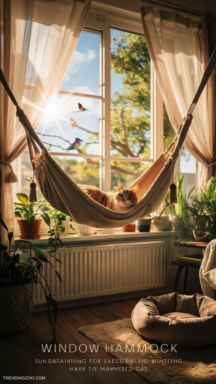 apartment cat ideas Window hammocks for sunbathing and bird watching