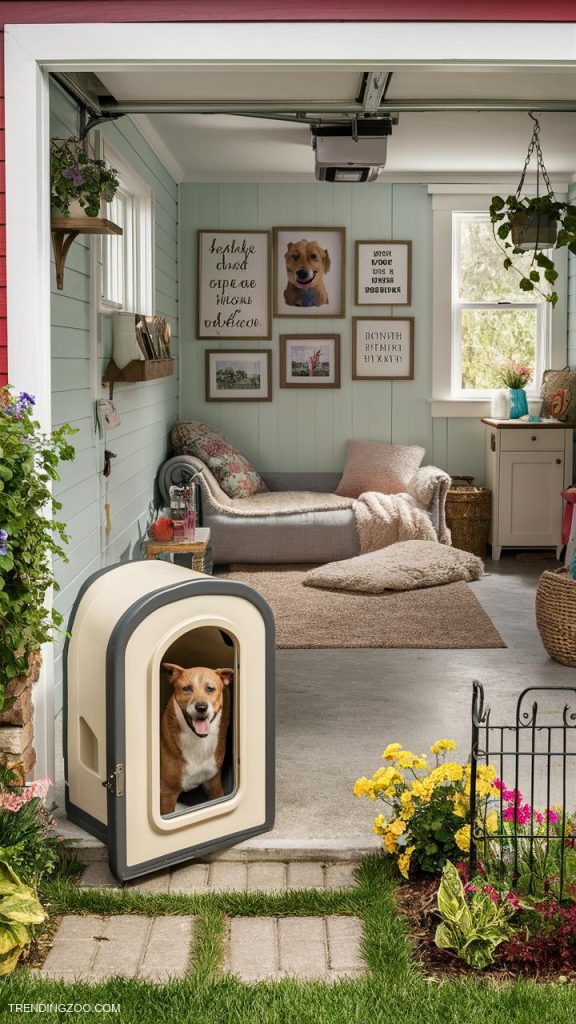 dog room in garage Outdoor access through doggy door