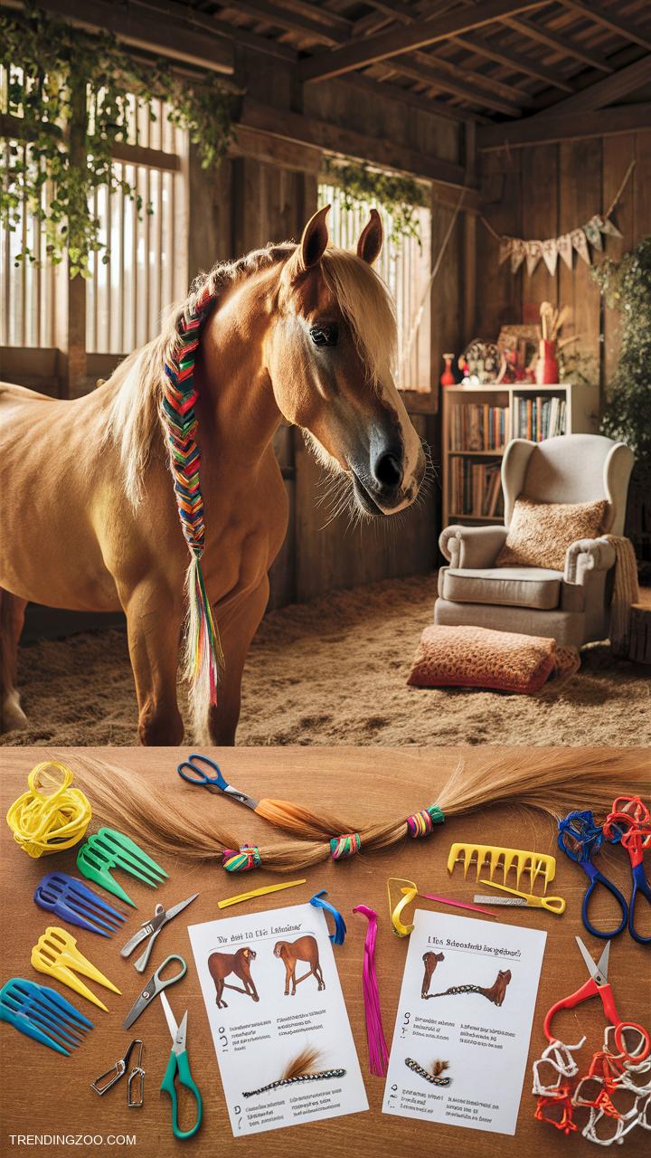 horse crafts DIY horse mane braiding tutorial