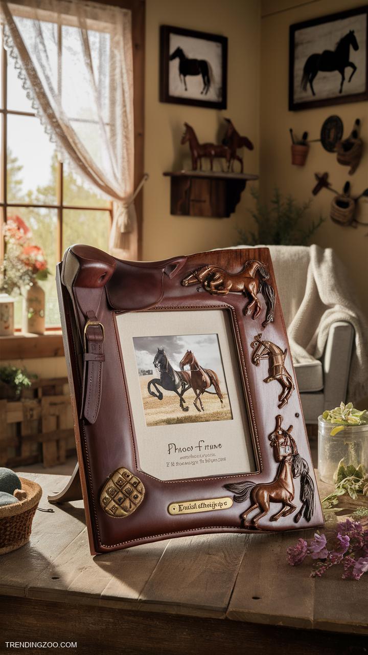 horse crafts Equestrian inspired photo frames
