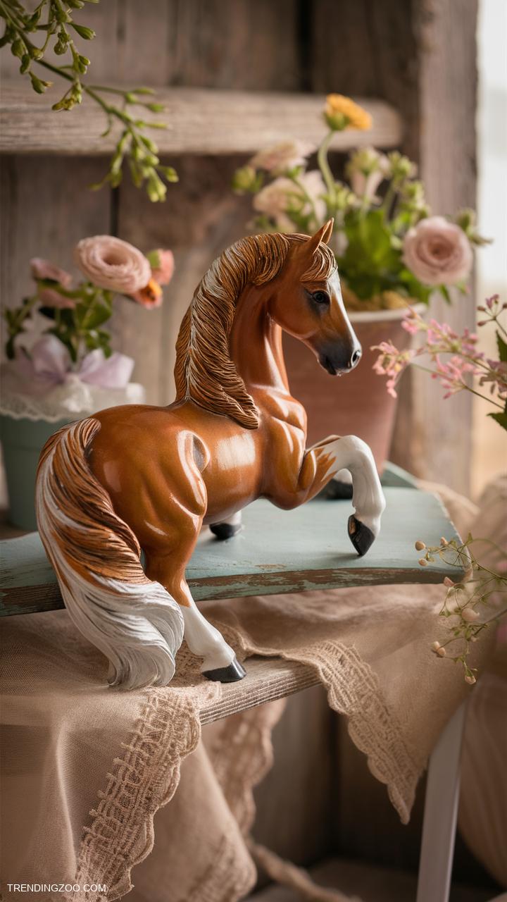 horse crafts Hand painted horse figurine decor