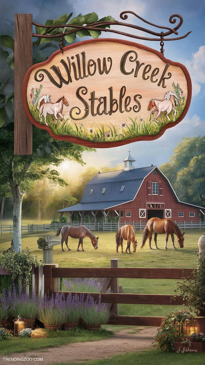 horse crafts Personalized horse barn signs