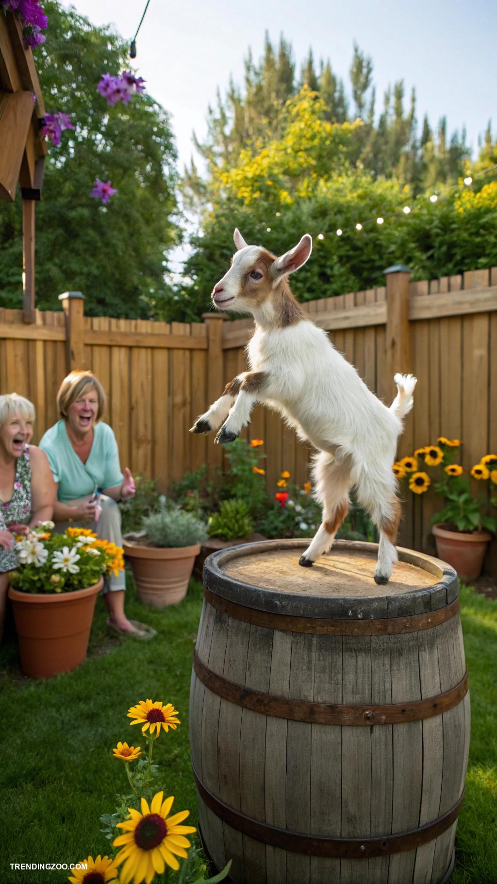 Cute baby goats Teach goats fun tricks to impress guests