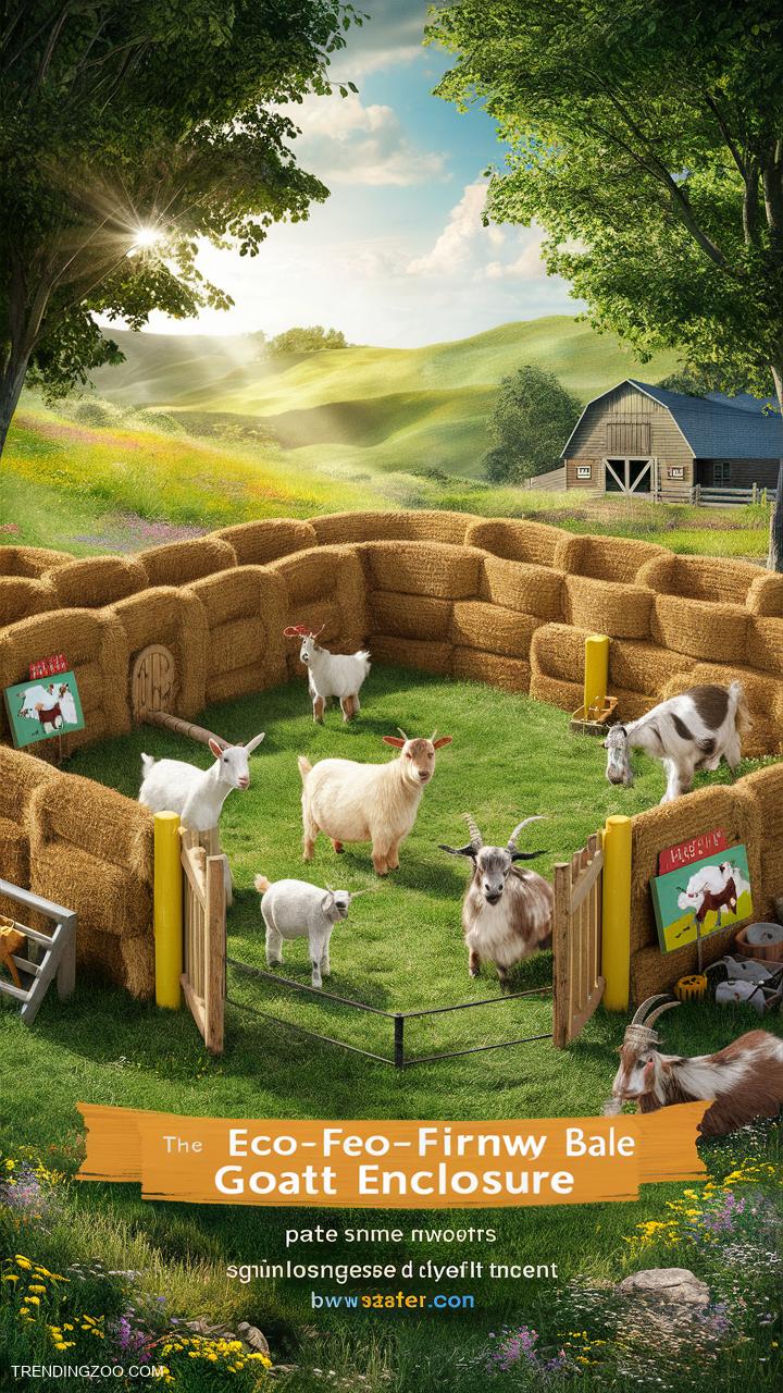 Goat pen ideas Eco friendly straw bale goat enclosure