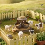 Goat pen ideas Goat pen with an interactive feeding station