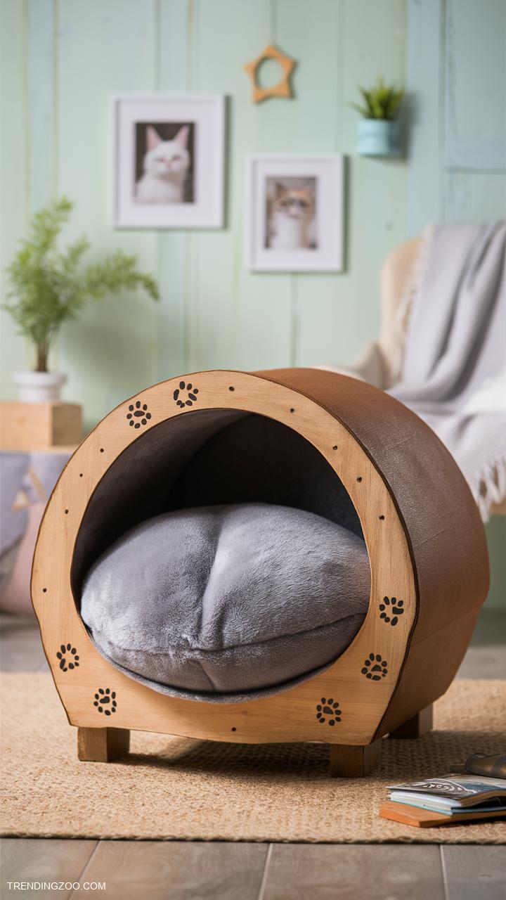 cat bedroom ideas Hideaway box with soft cushion inside