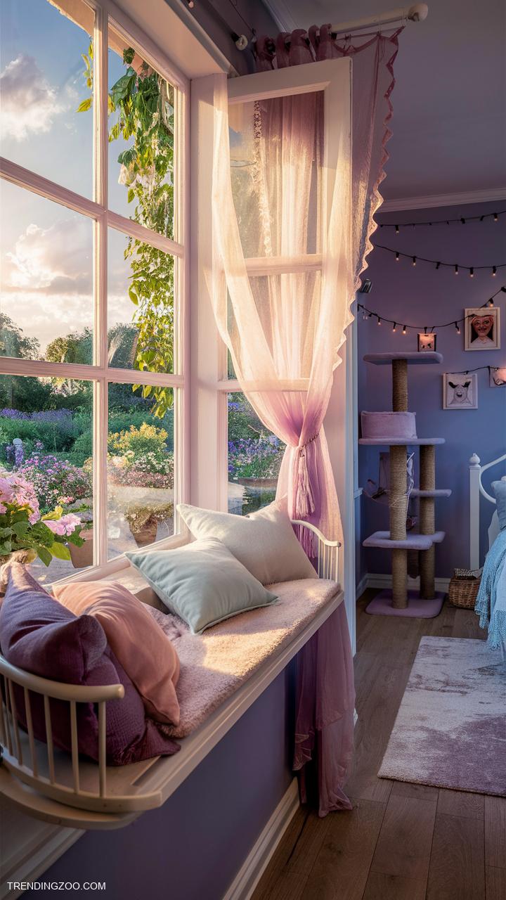 cat bedroom ideas Window perch with panoramic views