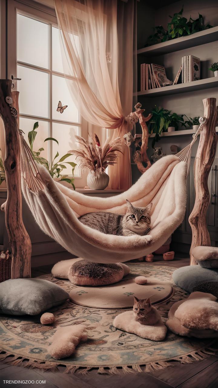 cat room ideas Hammock seat for lounging and relaxing