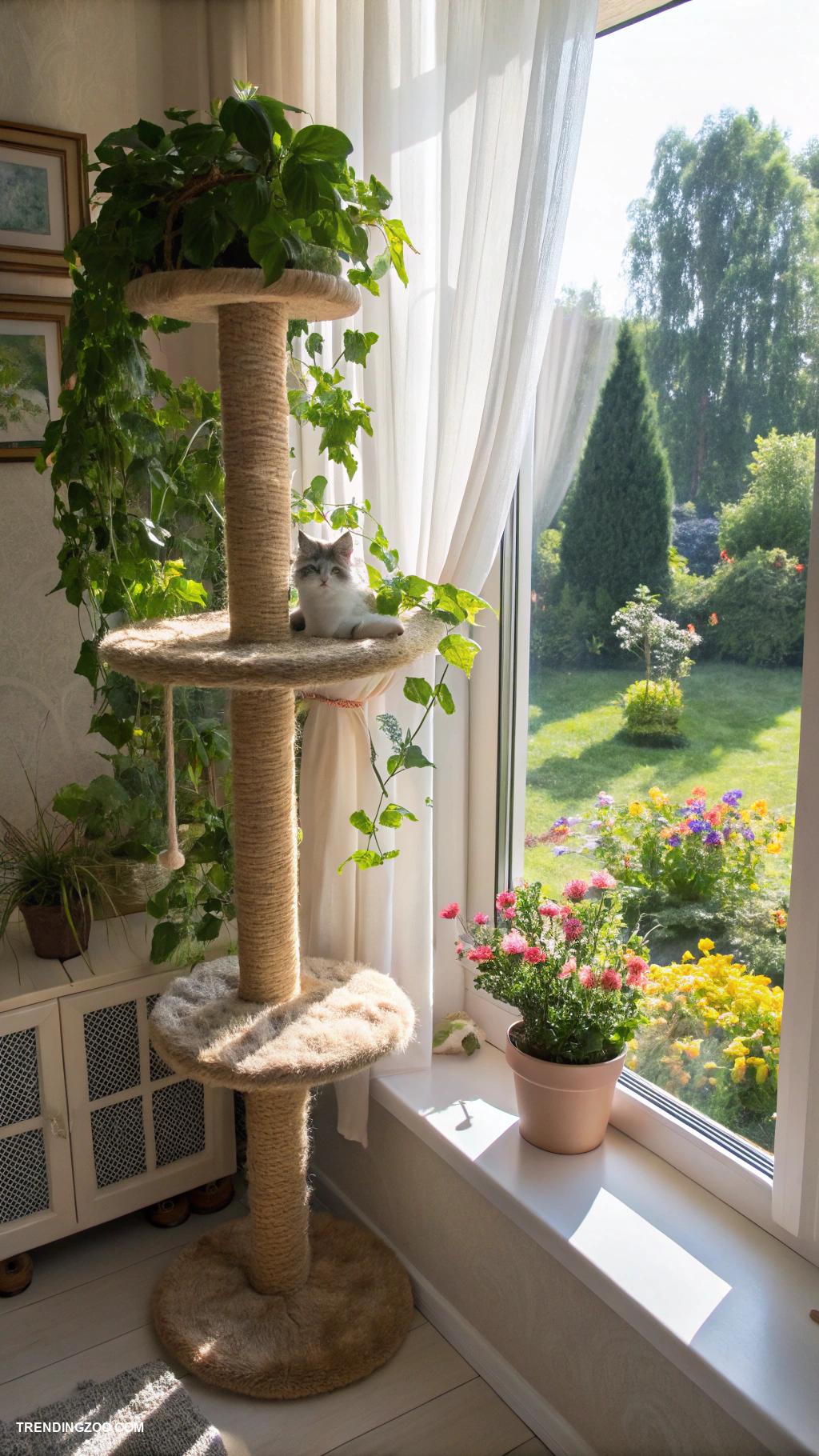 cat window perch ideas Cat tree by the window