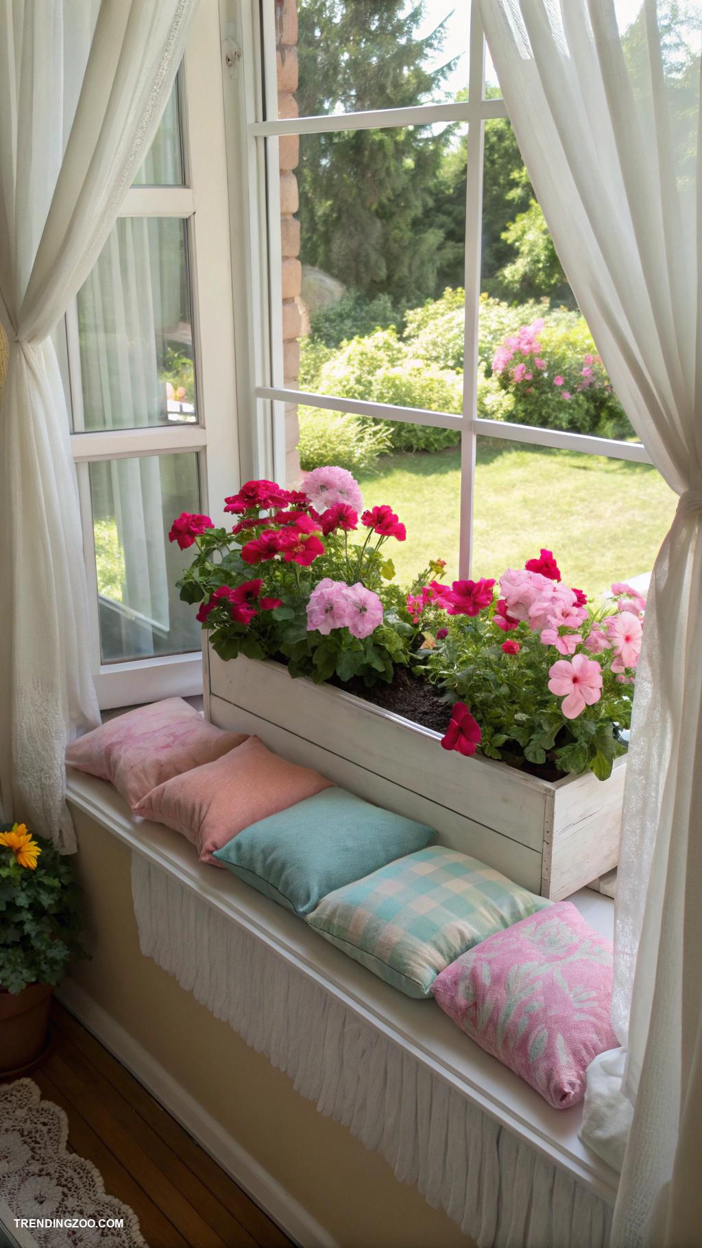 cat window perch ideas Flower box perch with cushions