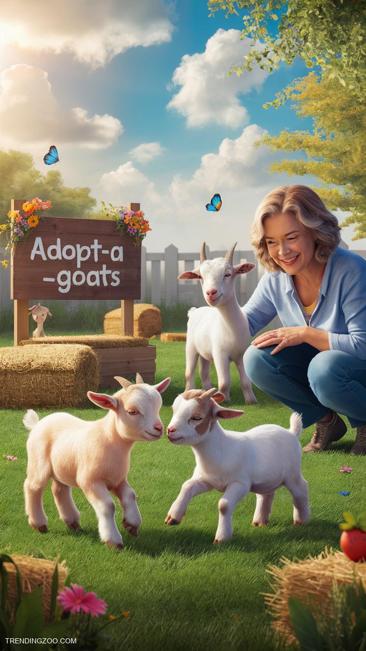 cute baby goats Adopt a goat program for companionship