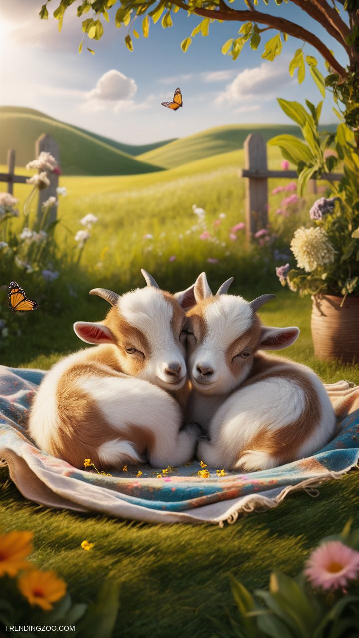 cute baby goats Goat cuddling sessions for stress relief